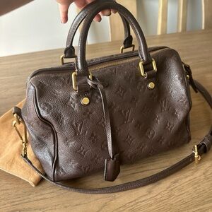 Authentic Louis Vuitton Bandolier 25 Empriente Brown Used Cond.